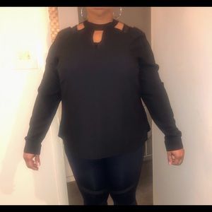 Lane Bryant Black Size 18 Top with Shoulder out!